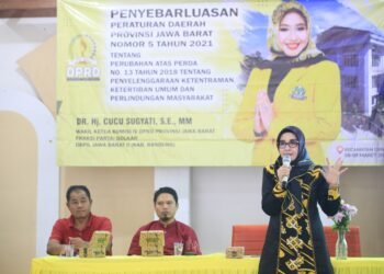 Cucu Sugyati Sebarluaskan Perda Trantibum Linmas, Ajak Tertib Menjaga Lingkungan