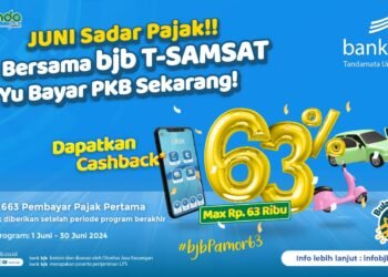 Bayar Pajak Kendaraan Melalui bank bjb Bisa Dapat Cashback Sebesar 63 Persen