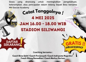 MH Soccer Academy akan Menggelar Coaching Clinic Session di Stadion Siliwangi 4 Mei Mendatang