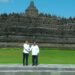 Momen Presiden Prabowo Dampingi Emmanuel Macron Kunjungi Candi Borobudur