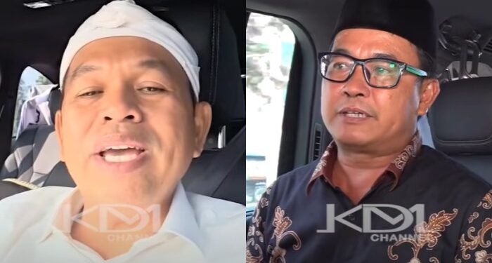 Gubernur Jabar Dedi Mulyadi (kiri) dan Kepala Sekolah SMAN 1 Cikarang Utara, Didi Rosidi (kanan). (YouTube.com / Kang Dedi Mulyadi Channel)