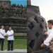 Momen Presiden Macron Berusaha Menggapai Patung Buddha di Stupa Candi Borobudur, Fadli Zon: Beliau Menikmati Kunjungannya