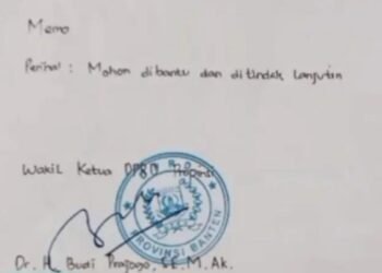 Wakil Ketua DPRD Banten Akui Tandatangani Memo Titip Siswa SPMB SMA, Sebut Hanya Lakukan Permintaan Staf