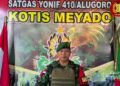 HUT TNI Ke-80 Satgas Pamtas Kewilayahan Yonif 410/Alg Gelar Pembangunan Fasum dan Baksos di Wilayah Penugasan